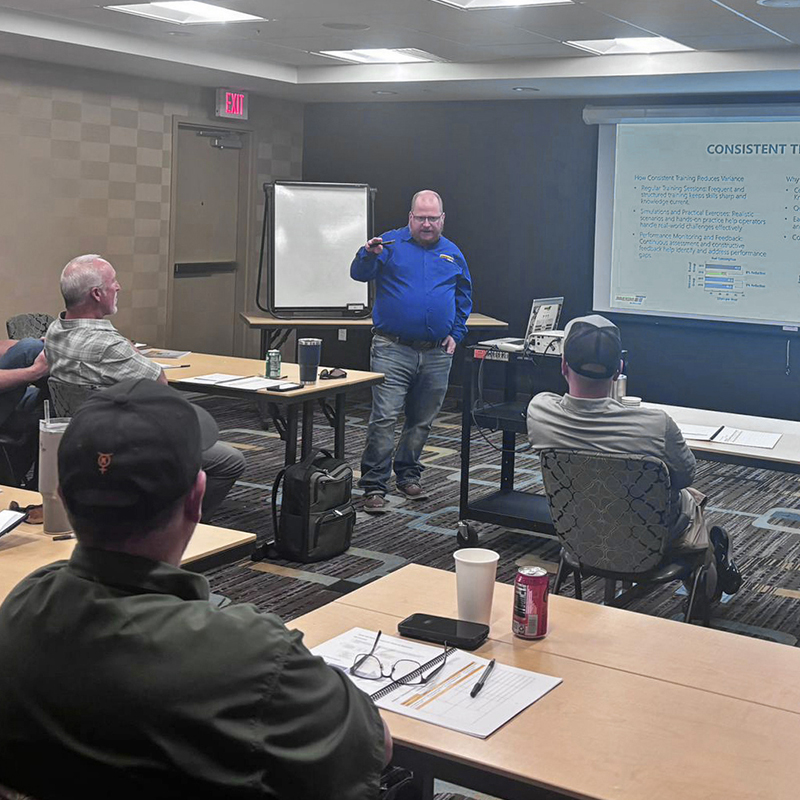 Aula de mineração em andamento